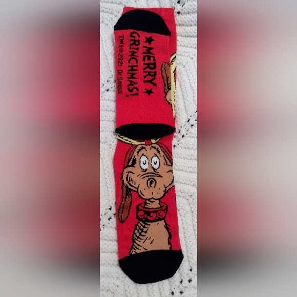 Max Merry Grinchmas Socks One Size Dr  Seuss New Without Tags. - Picture 3 of 3